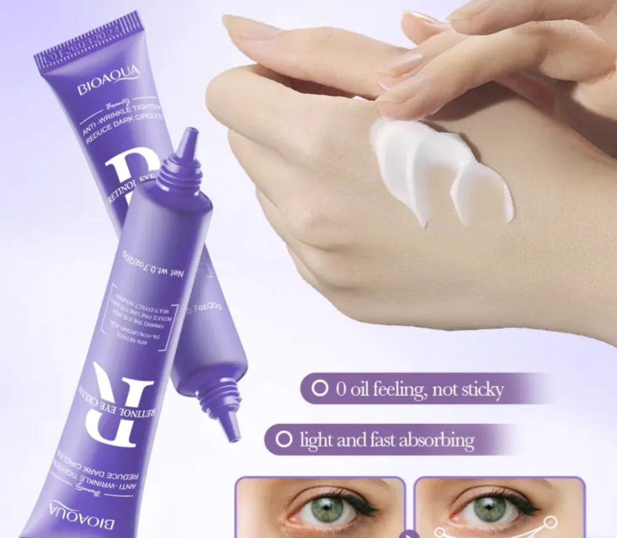 214- CONTORNO DE OJOS LILA RETINOL BIOAQUA