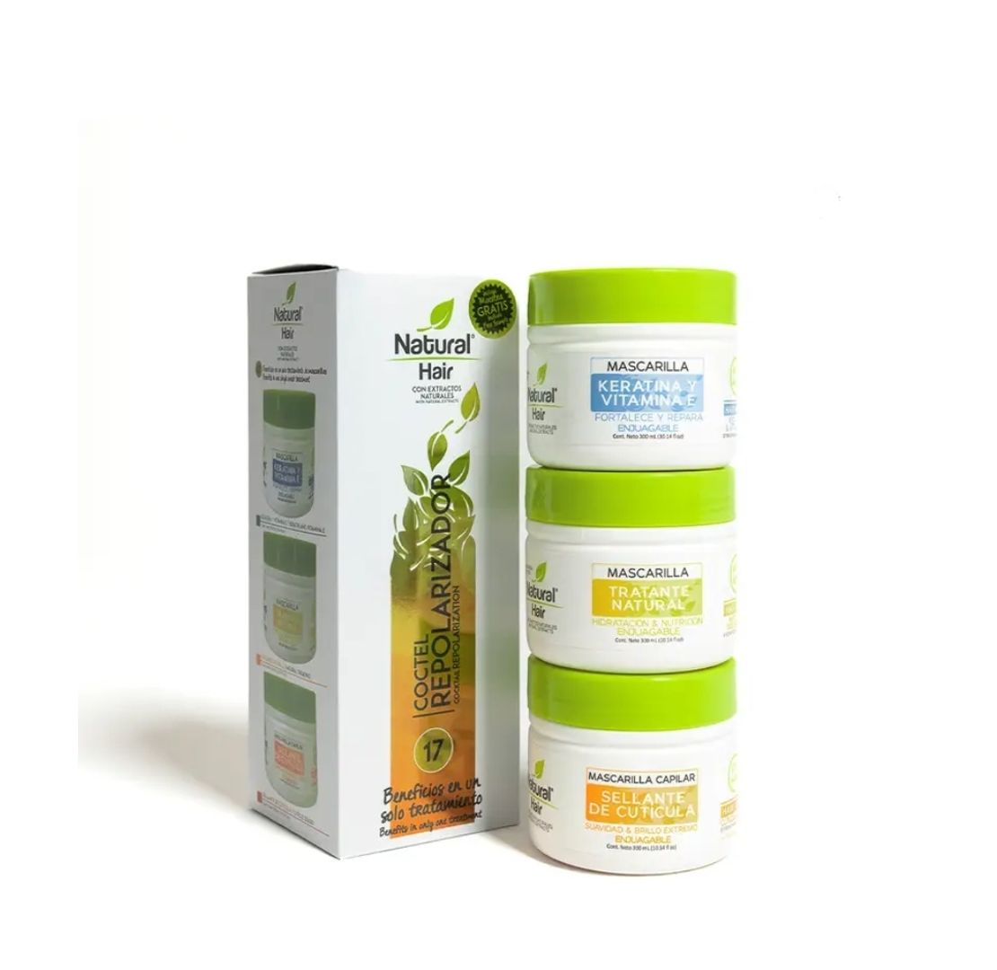 Kit Coctel repolarizador Natural hair 