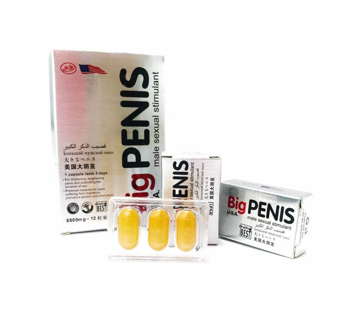 Big Penis cajita de 3 pastillas