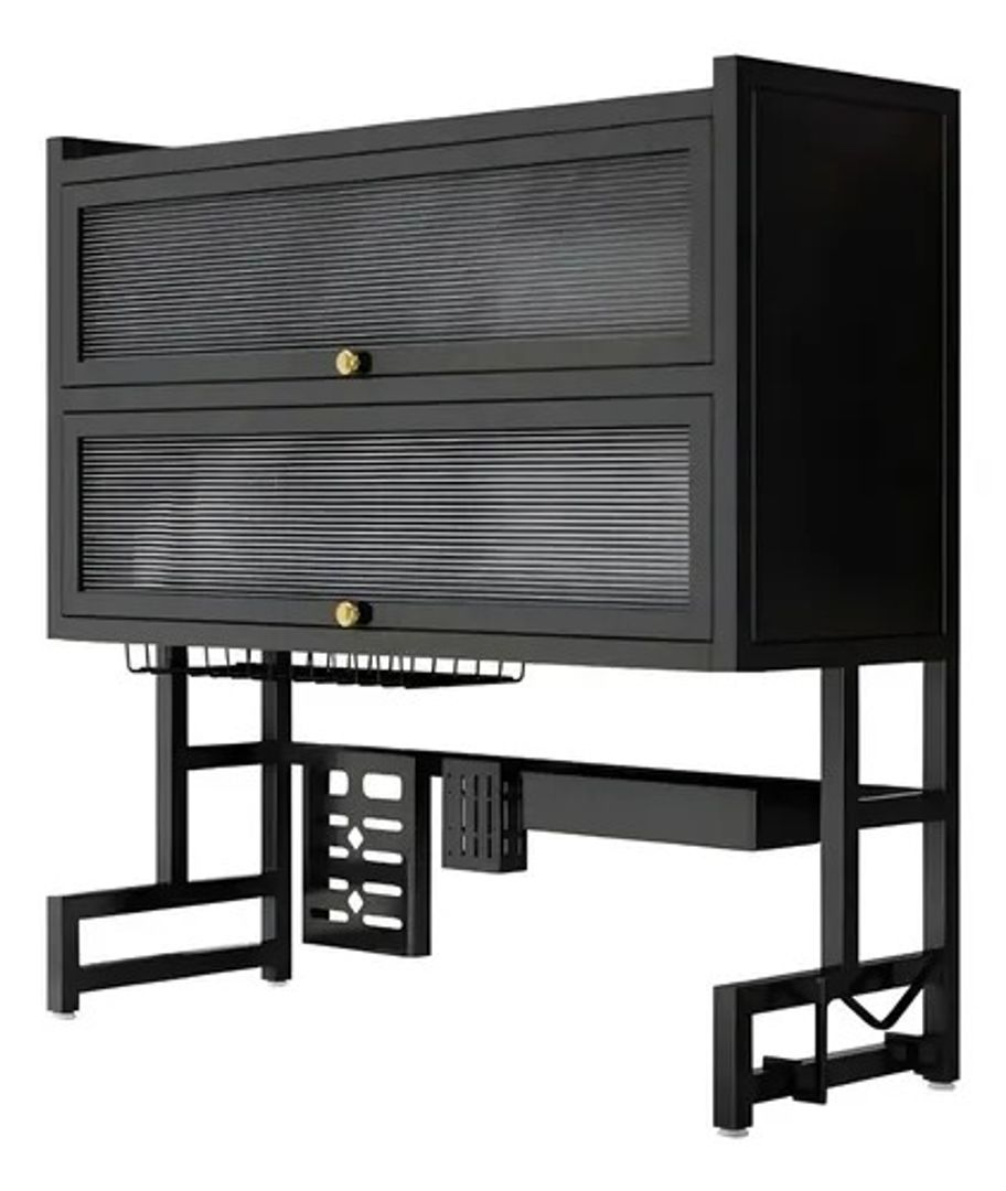 RACK DE COCINA CON GABINETE DOBLE DE 85 CM