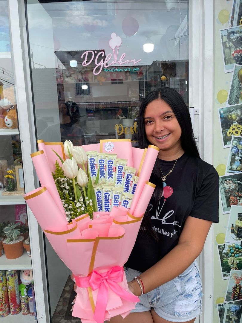 Tulipanes con chocolate 