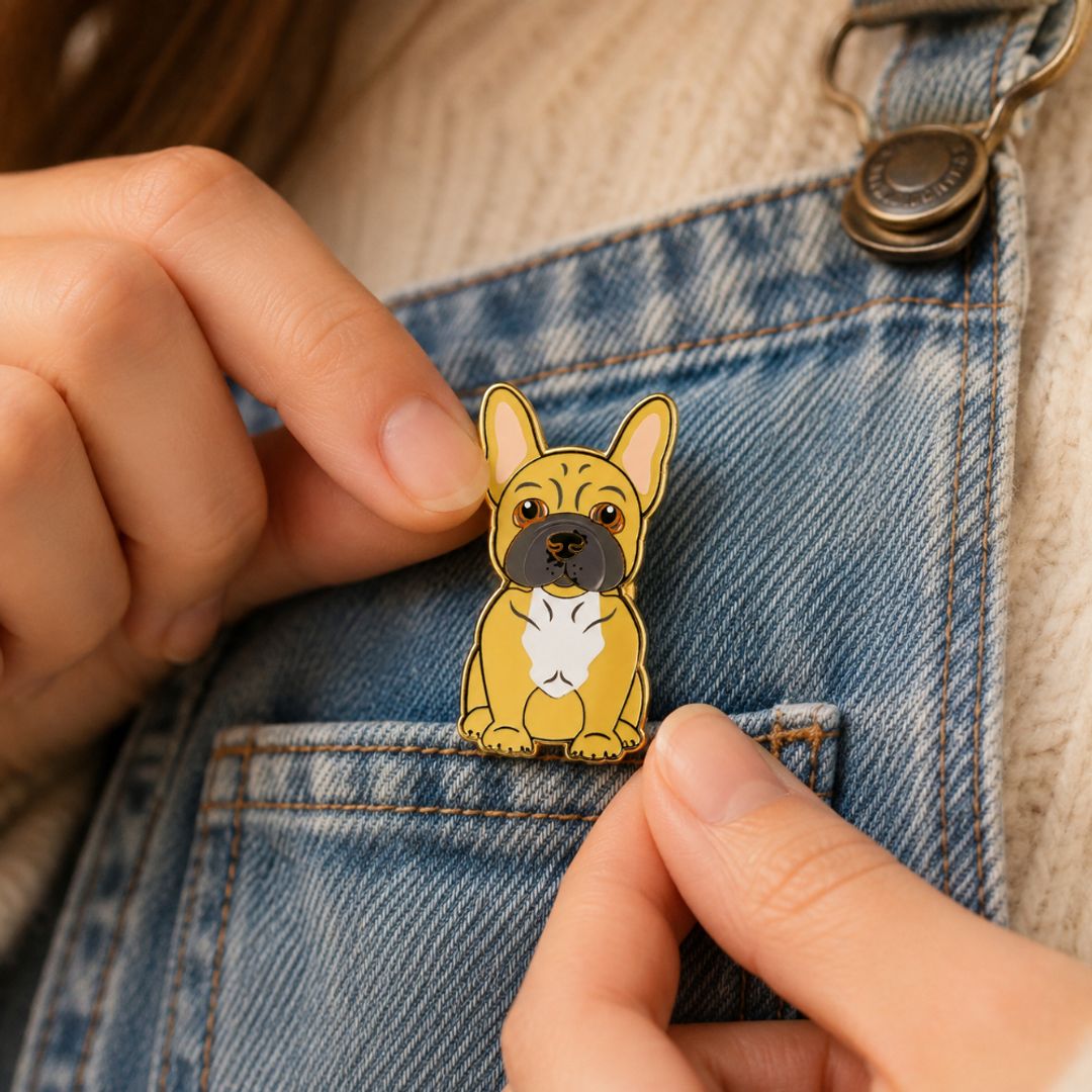 PIN BULLDOG FRANCES CAFE
