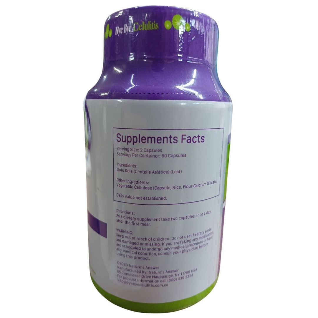 Capsulas Bye bye celulitis Gotu Kola 