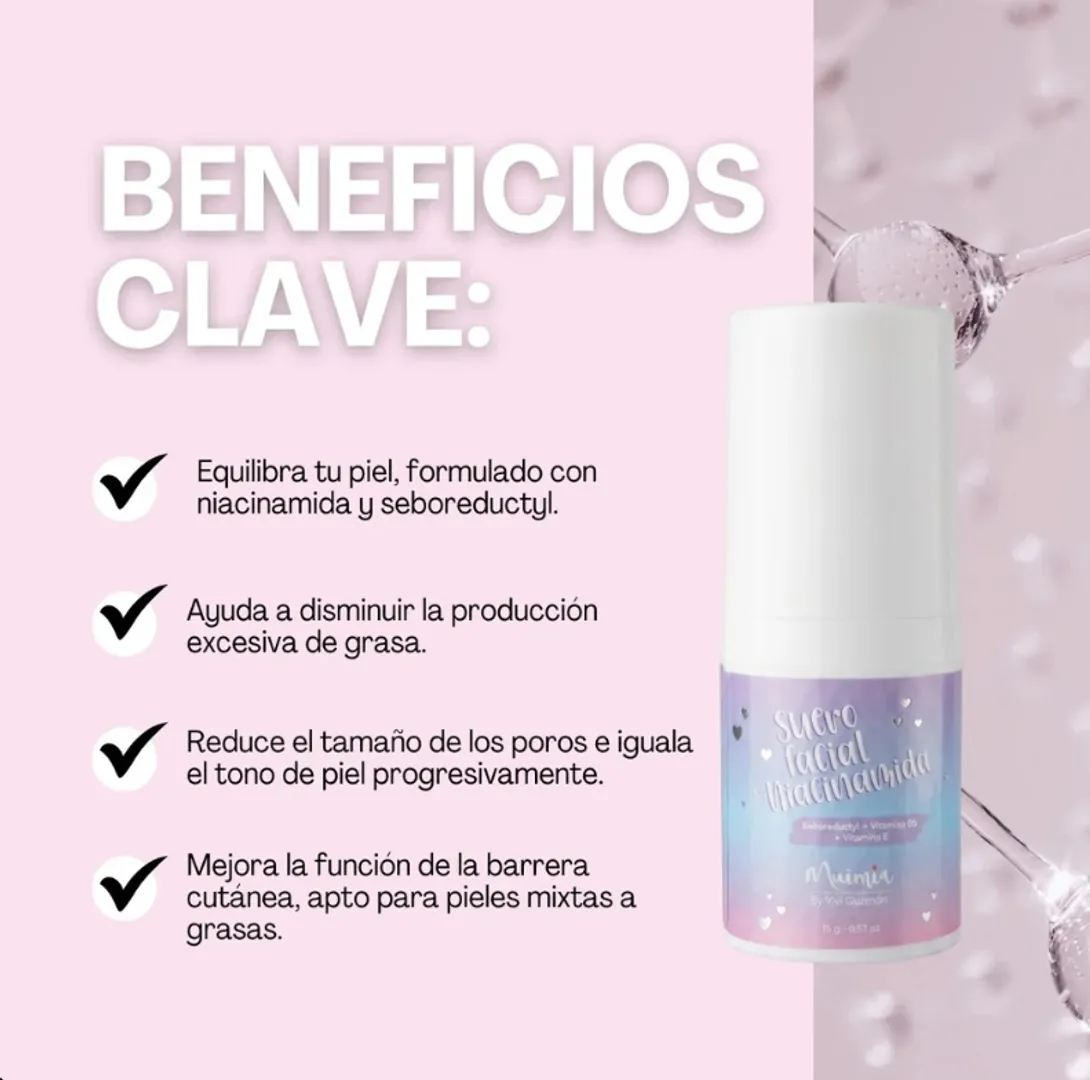 Serum facial niacinamida de 15g