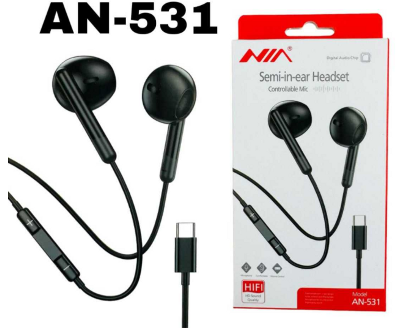 AUDIFONOS NIA AN-531 TIPO C - SUPER COMODOS