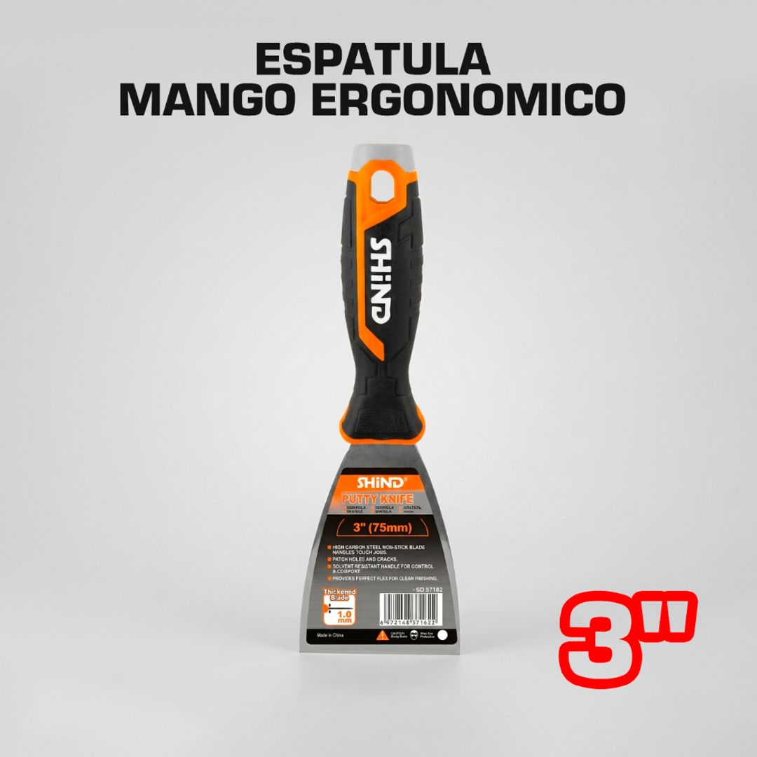 ESPATULA 3" MANGO ERGONOMICO 
