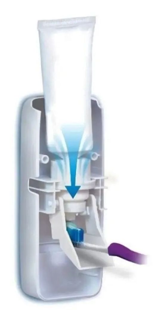 DISPENSADOR DE CREMA DENTAL CON PORTACEPILLO