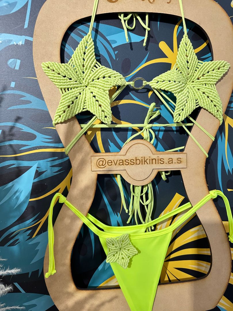 Bikini Selene verde limón 
