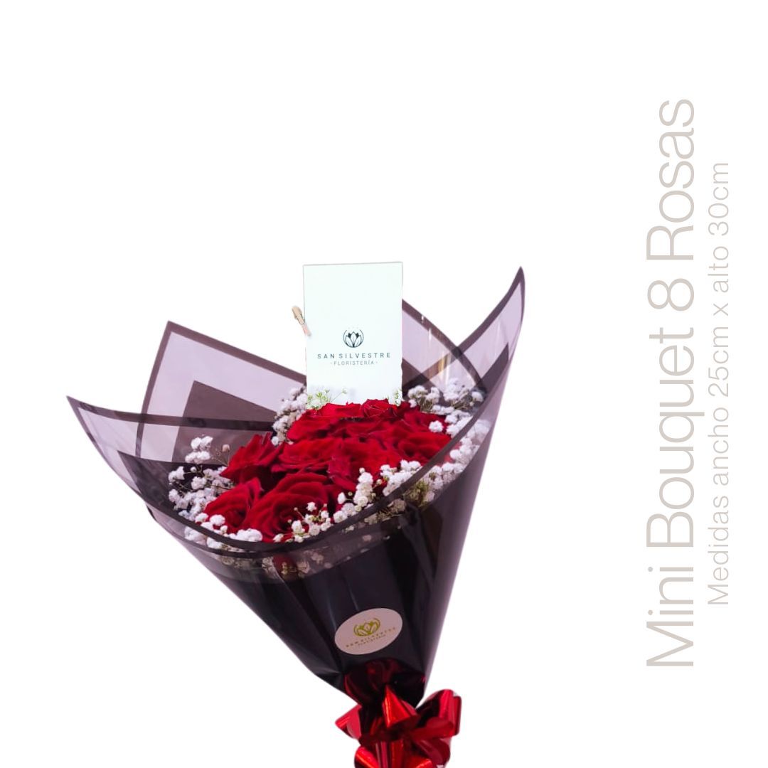 BOUQUET MINI 8 ROSAS
