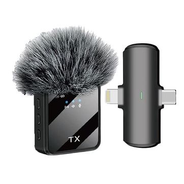 Imagen del producto Micrófono Peludo Inalámbrico Tipo C, Iphone F15-2IN1