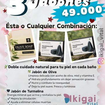 Kit Jabones: Turmalina y Oliva - imagen 1