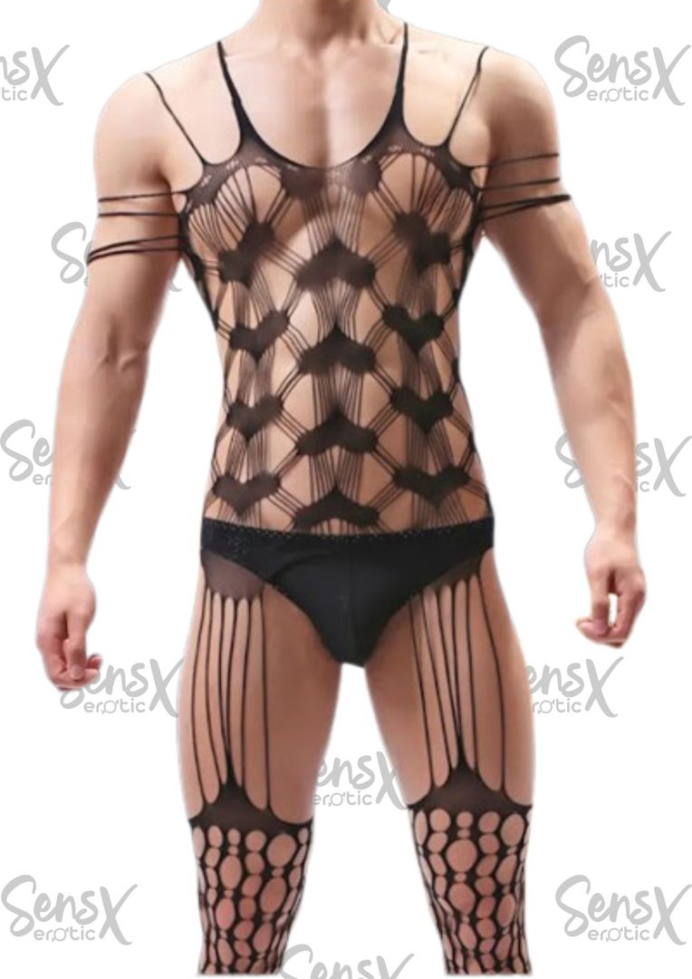 Lencería sexy en malla para hombre 