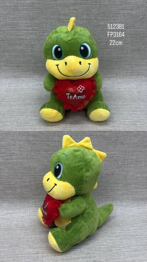 DINOSAURIO CON CORAZON 22 CM 
