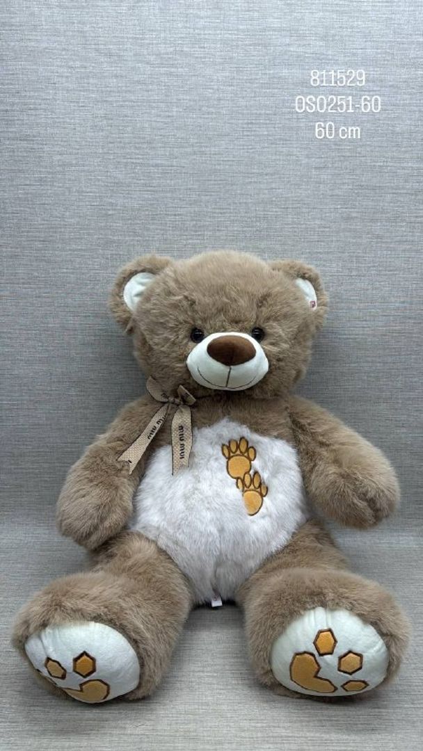 OSO BEIGE CON HUELLAS 60 CM
