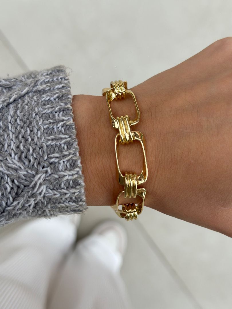 Pulsera chunky cuadros 