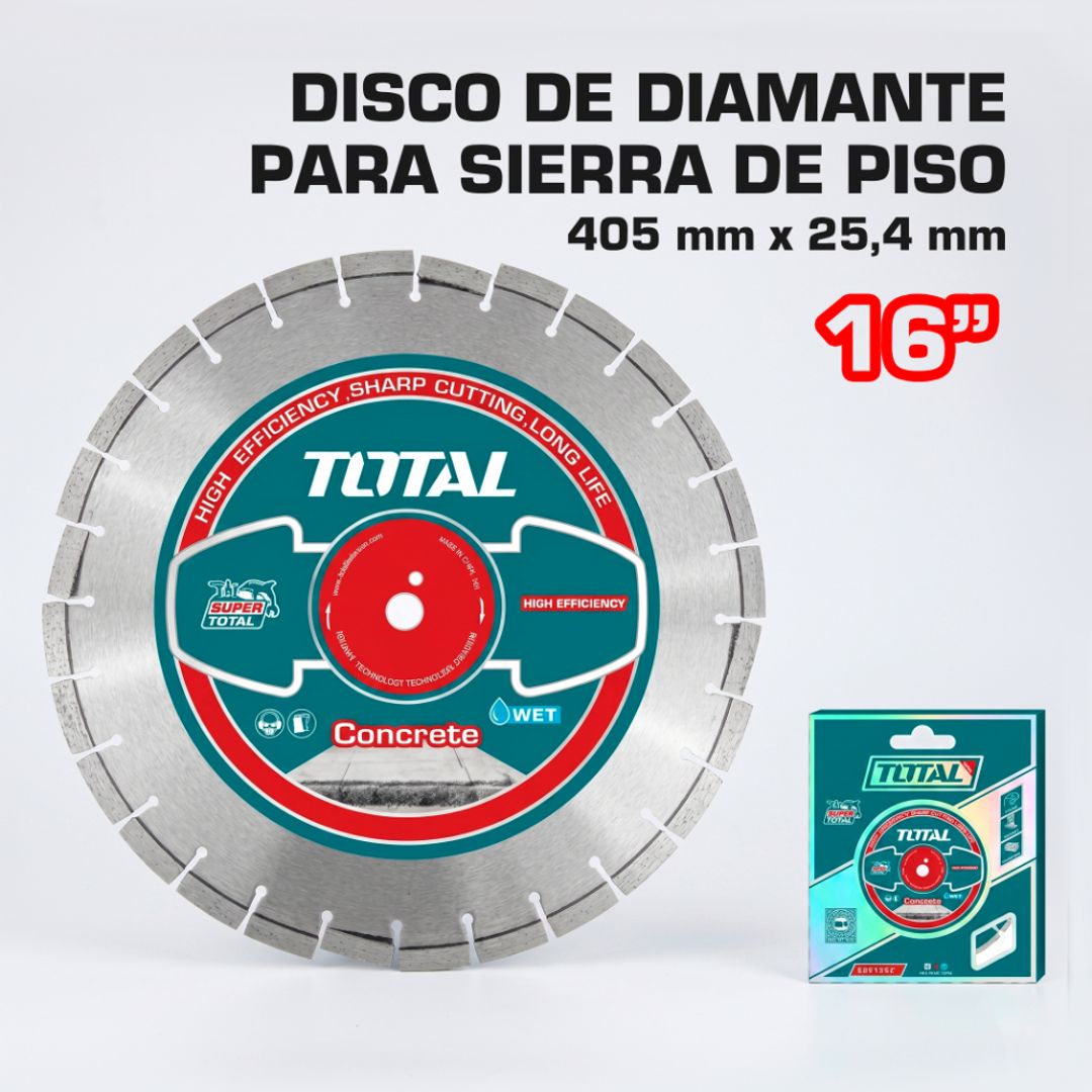 DISCO DE DIAMANTE PARA SIERRA DE PISO 16"