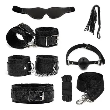 Kit sado x 7 piezas negro. - imagen 1