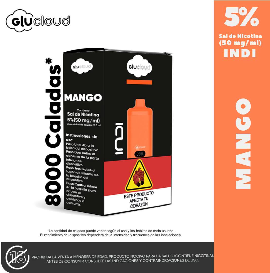 Glucloud Mango Indi 8000 Puffs