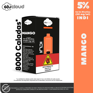 Imagen del producto Glucloud Mango Indi 8000 Puffs
