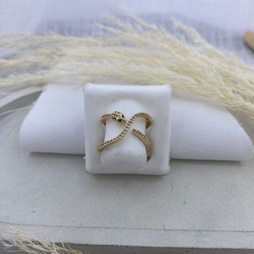 Imagen del producto Anillo serpiente, oro rosa, covergold 