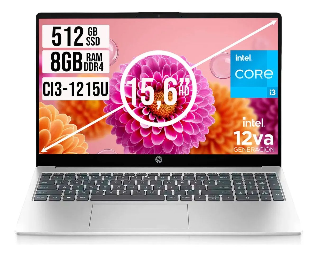 PORT HP 15.6"/CORE I3/8GB RAM/512