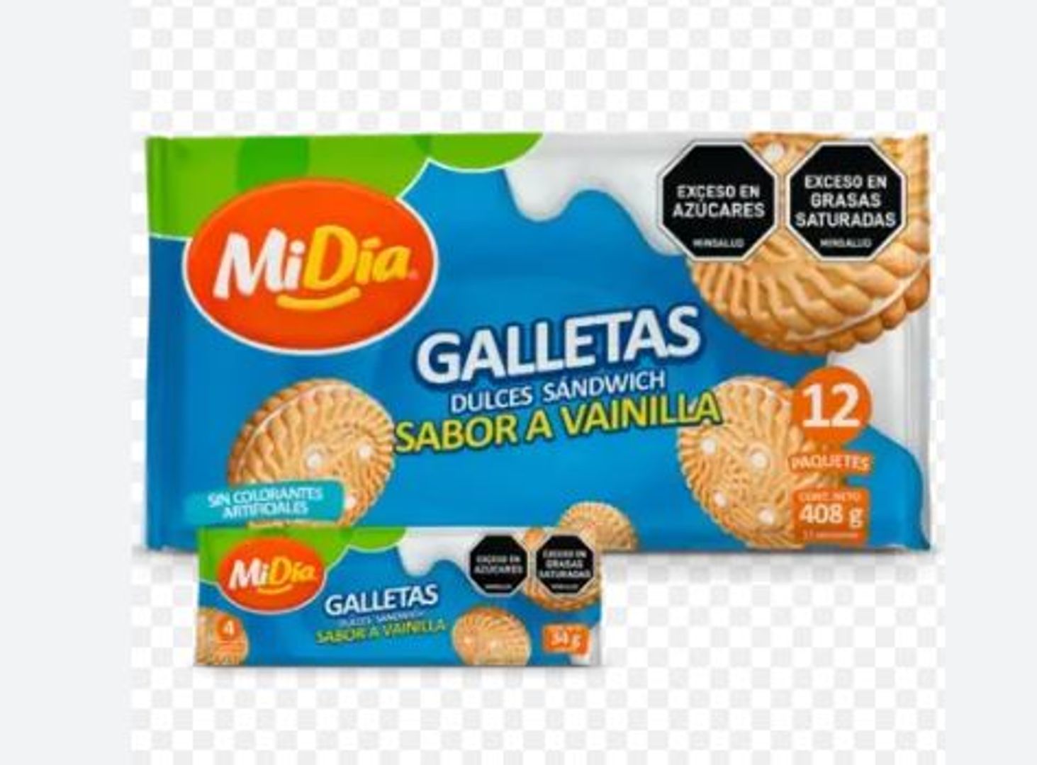 GALLETA MIDIA CREMA VAINILLA*12*408G