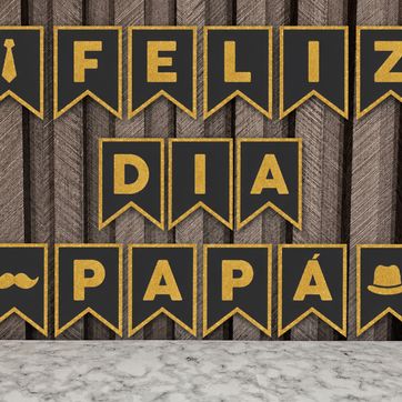 Imagen del producto BANDERÍN FELIZ DIA PAPA’ DOS PUNTAS