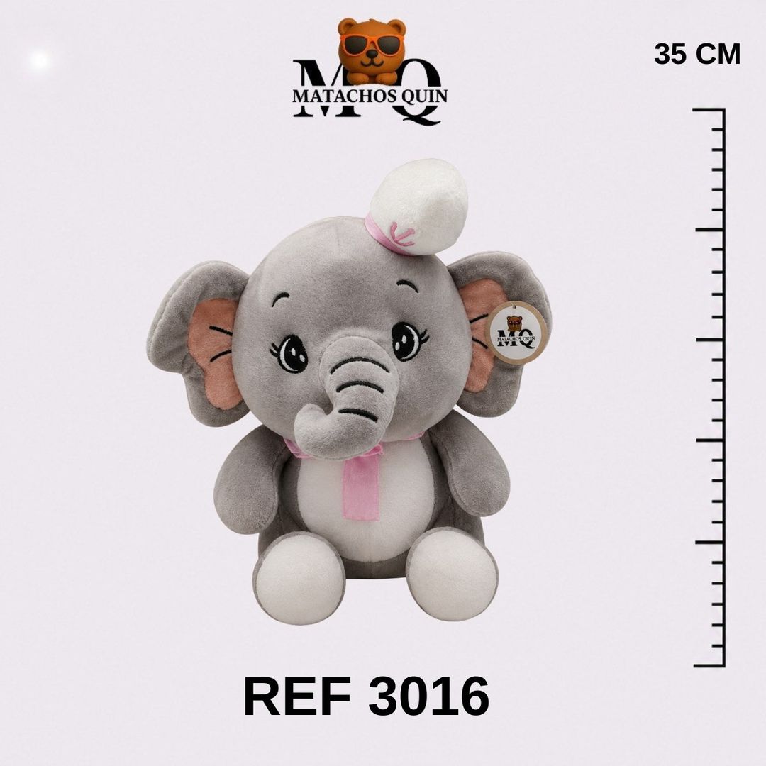 ELEFANTE GRIS CON GORRITO Y CORBATA