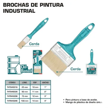 Imagen del producto BROCHAS DE PINTURA INDUSTRIAL ANCHO 1" / 25MM 