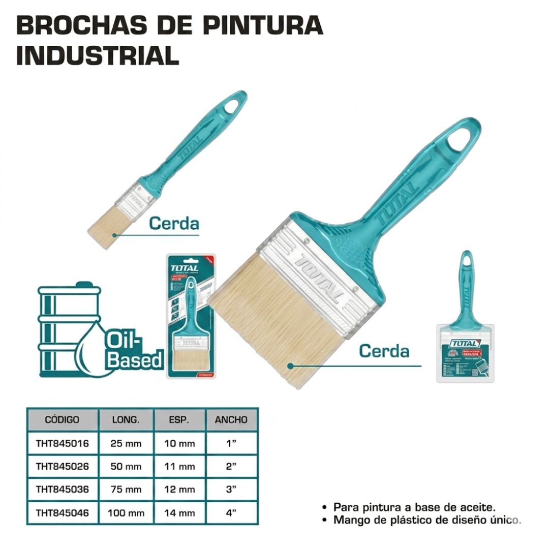 BROCHAS DE PINTURA INDUSTRIAL ANCHO 1" / 25MM 
