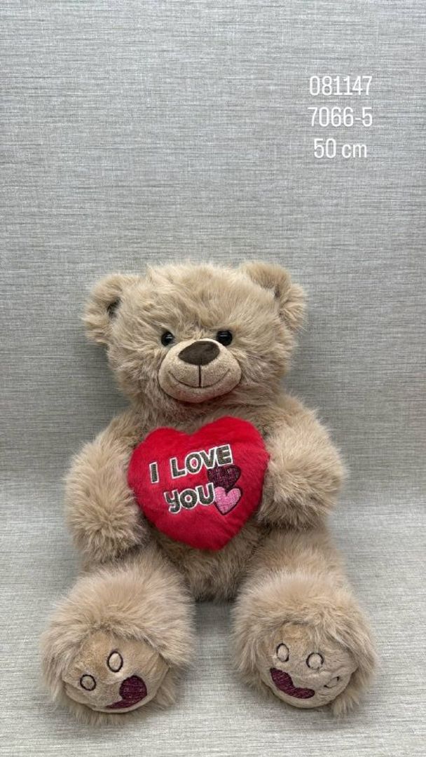 OSO CON CORAZÓN "I LOVE YOU" 50 CM