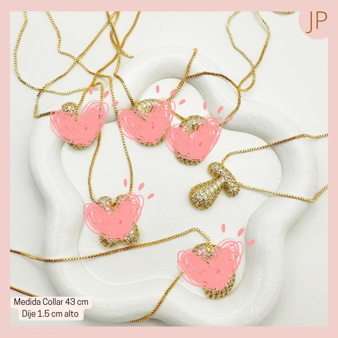 Collar Inicial T Micro circonados