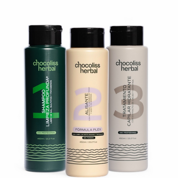 Imagen del producto Kit de 450ml Alisante Fórmula Plex  - cabellos decolorados