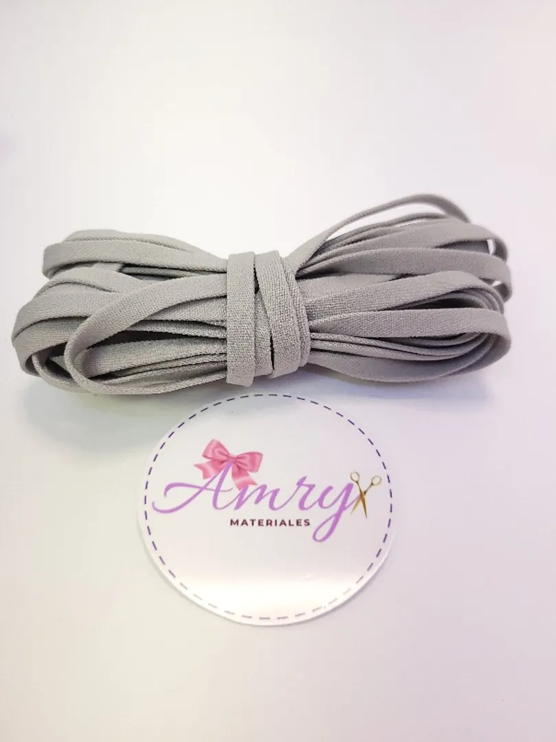 5 mtrs Elástico Pitillo Gris