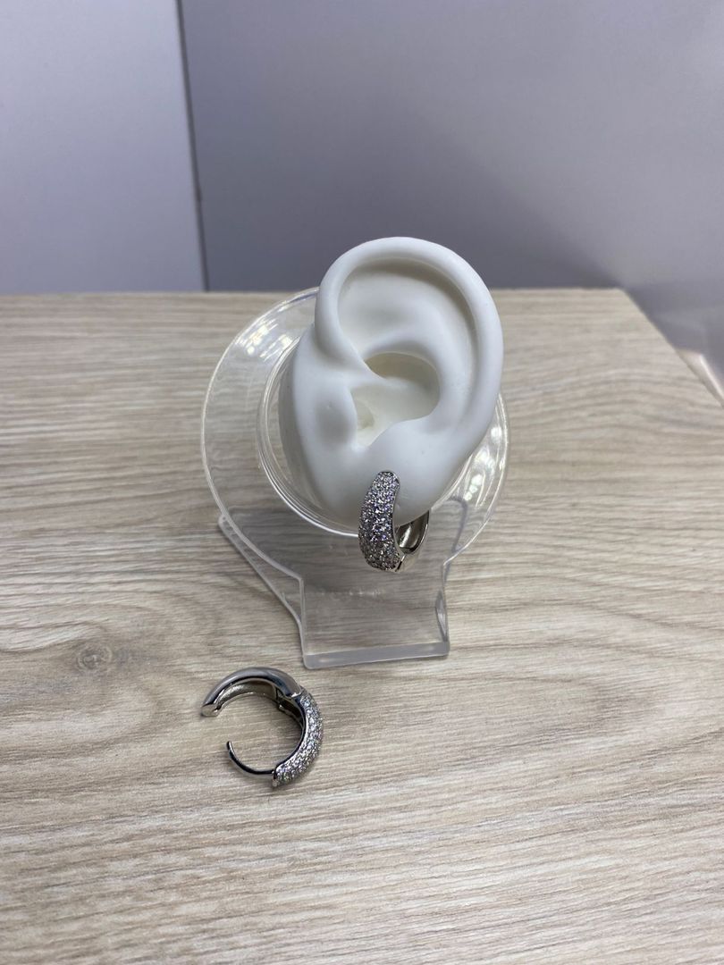 Candonga con brillante plateada, covergold 