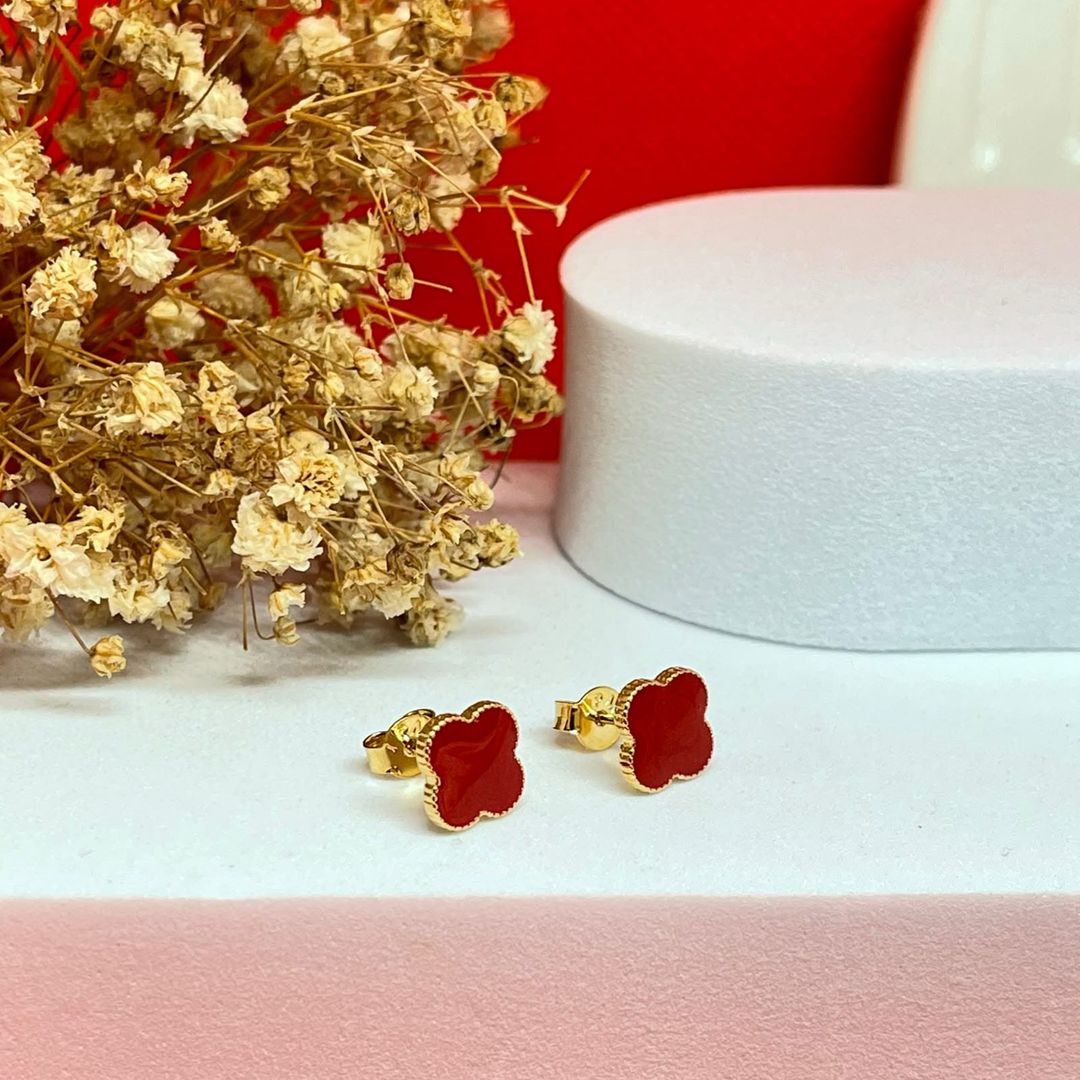 Topos van cleef 10mm rojos medianos