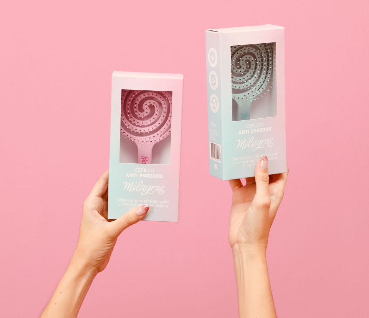 CEPILLO MASAJEADOR ROSA PASTEL 