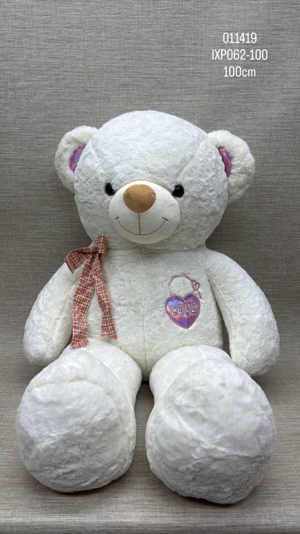 OSO PATAS LARGAS LASO CORAZÓN 100 CM