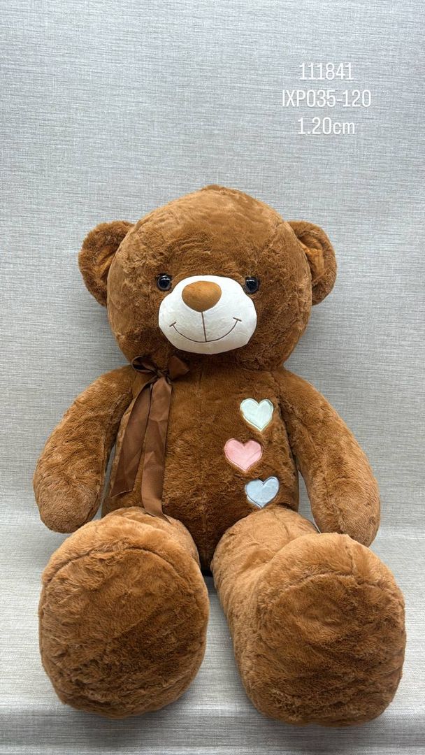 OSO PATAS LARGAS CON BORDADO Y CINTA 1.20 CM