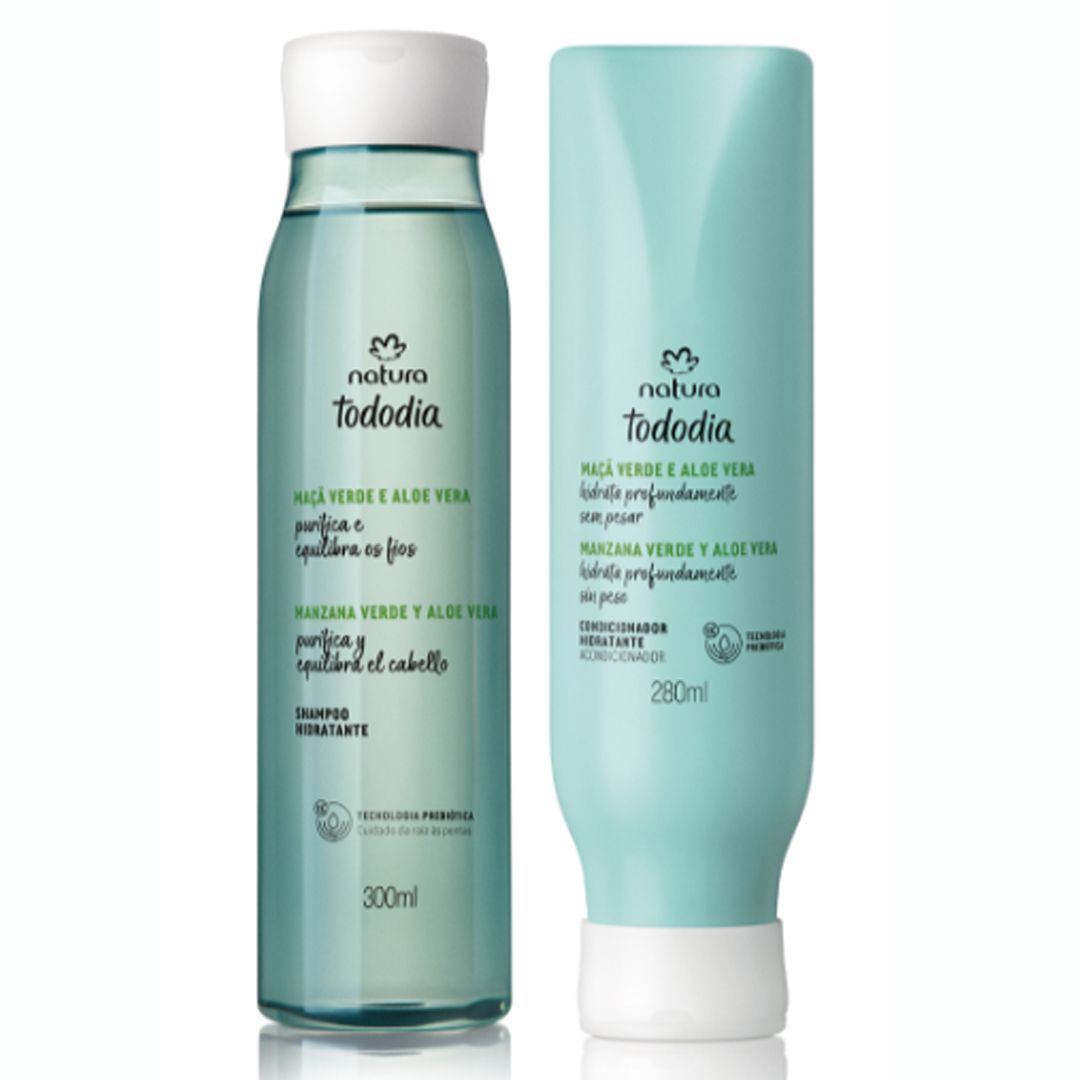 KIT HIDRATANTE TODODIA MANZANA VERDE Y ALOE VERA SHAMPOO Y ACONDICIONADOR