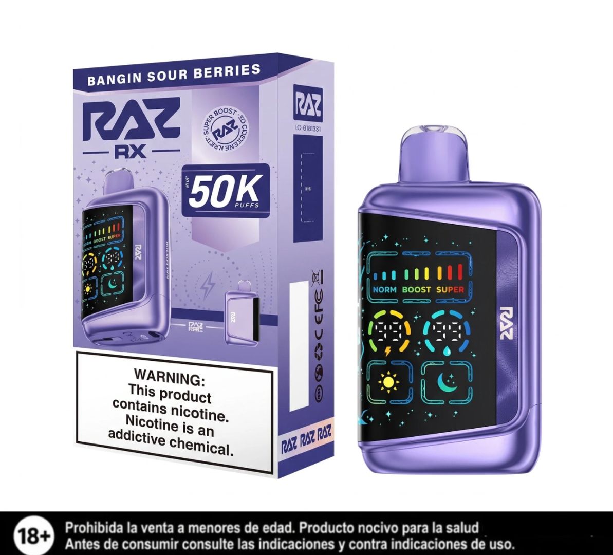 Raz Bangin Sour Berries 50.000 Puffs