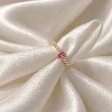 Imagen del producto Anillo piedra rosa