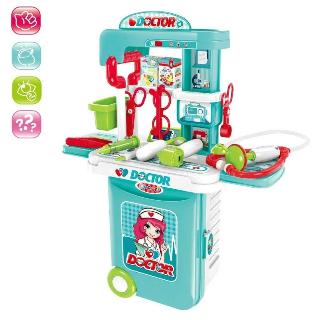 KIT MALETA DE DOCTOR CON ACCESORIOS 3 EN 1 