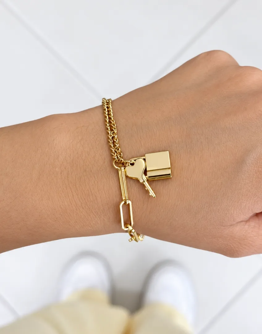 Pulsera candado llave