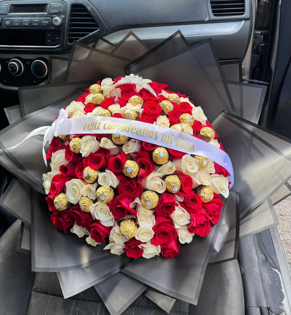 X100 rosas y chocolates