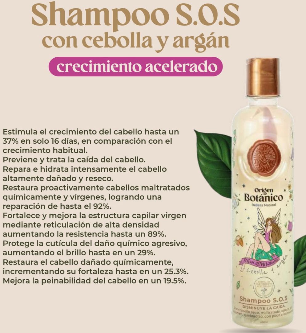 SHAMPOO SOS CEBOLLA Y ARGAN 