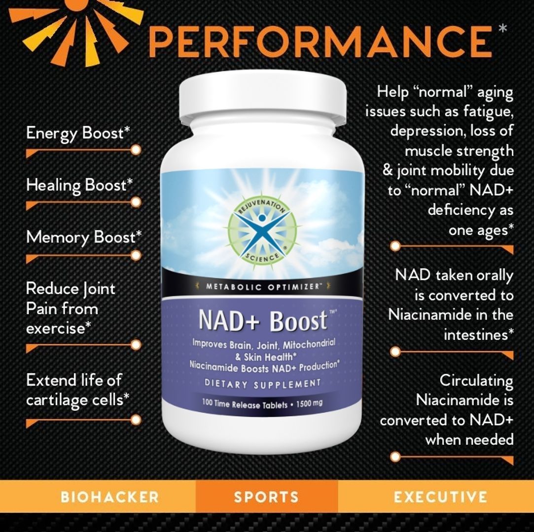 NAD boost 1500 MG 100 Tabletas REJUVENATION SCIENCE