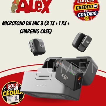 Imagen del producto Microfono DJI Mic 3 (2 TX + 1 RX + Charging Case)