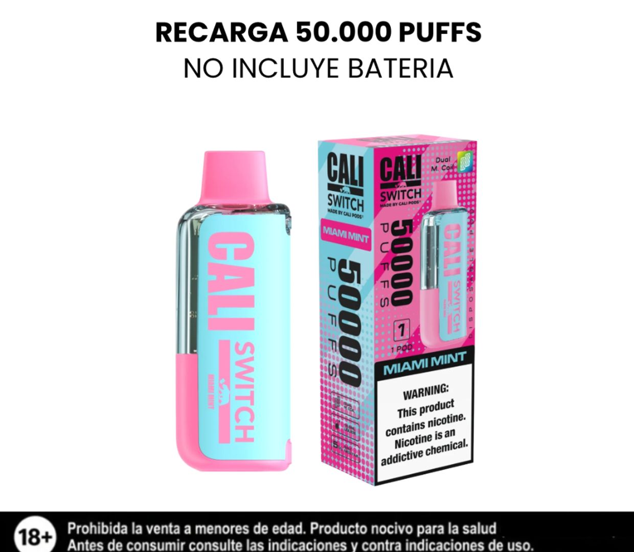 Cali Pod Miami Mint 50.000 Puffs