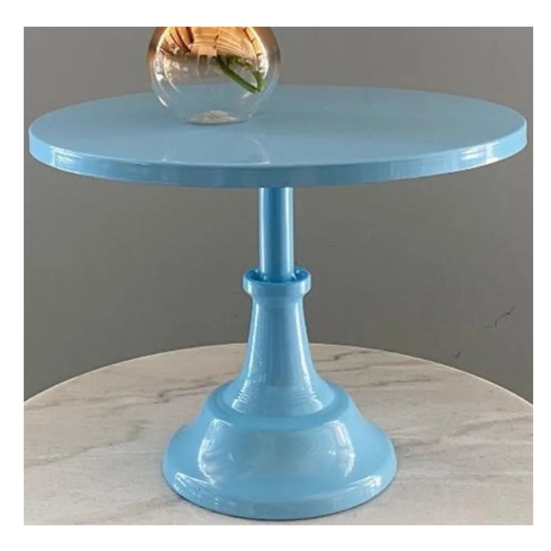 Base para pasteles en metal azul bebé
